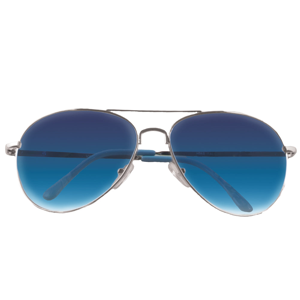 12 PACK Aviator Silver Frame/Blue Lens Sunglasses 1103D