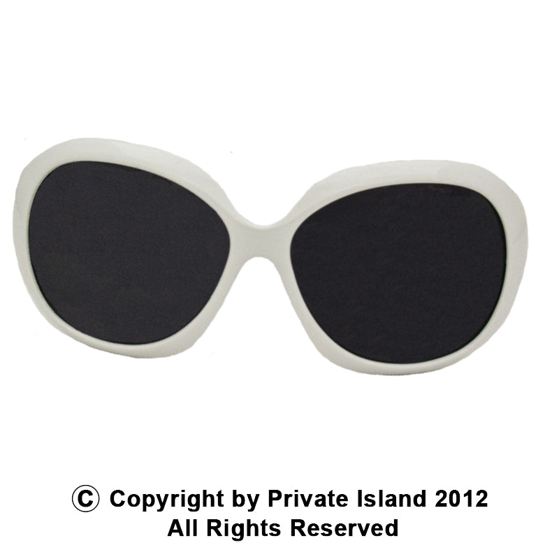 12 PACK  White Jackie Oversized Sunglasses 1139D