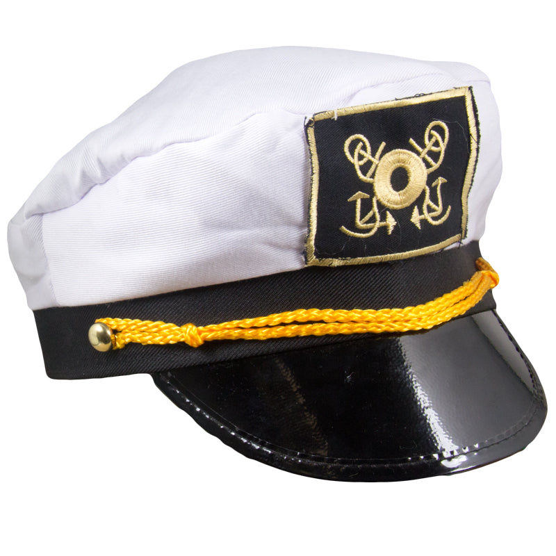 12 PACK Adult Captain Yacht Hat with Yellow String 1343