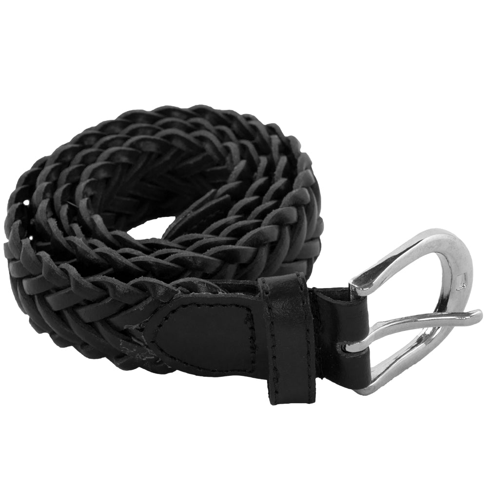 12 PACK  Black Hand Braided Belts Mix Sizes 2300A