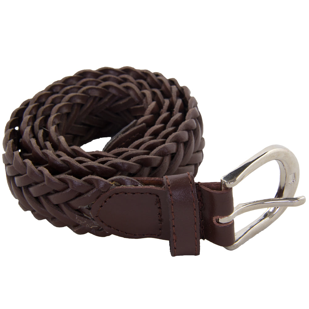 12 PACK  Brown Hand Braided Belts Mix Sizes 2308A
