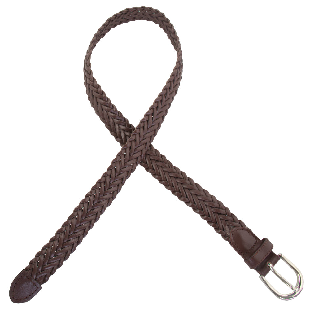 12 PACK  Brown Hand Braided Belts Mix Sizes 2308A