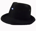 10 PACK Mini LED Fedora Hat Black w/ Clips 5806