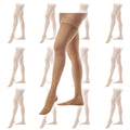 Beige Sheer Thigh High Stockings 12 PACK 8023D