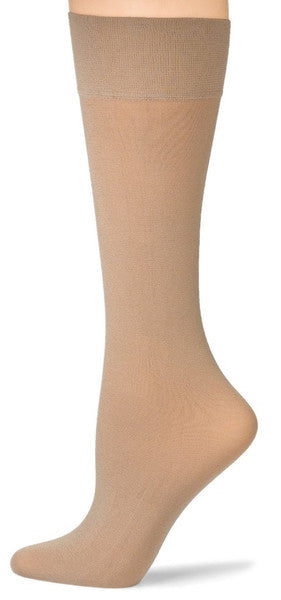 12 PACK Beige Opaque Knee Highs 8104D