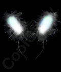 12 PACK  Black Flashing LED Bunny Ears Premium 1876D