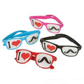 "I Love Mustaches" Glasses Assorted Colors 7001-7004