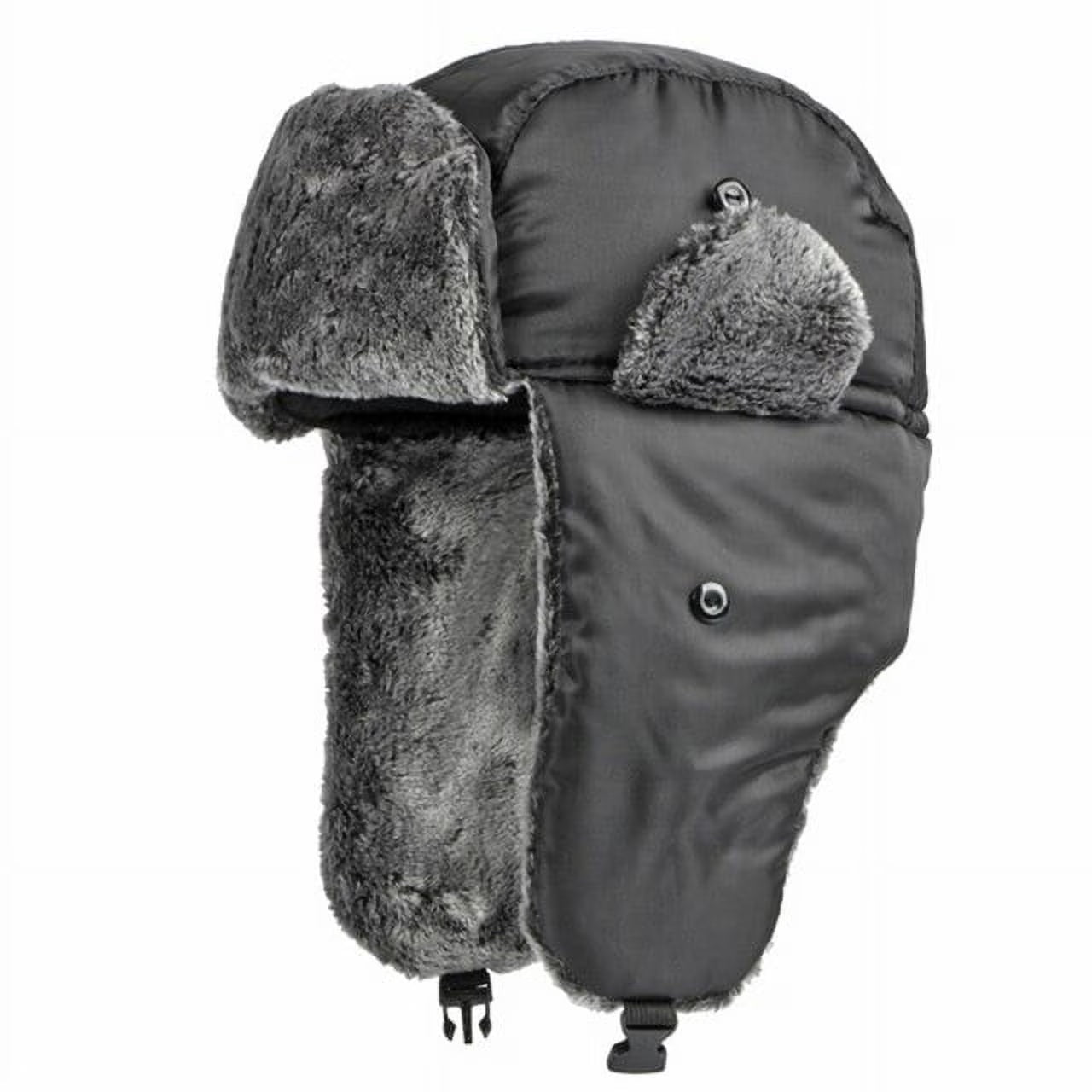 Trapper Hats Wholesale | Trapper Hats Bulk | Black 5835BL 22.5" Standard Adjustable Strap