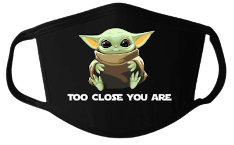Baby Yoda Face Mask  |  Cotton Face Mask | Adult Double Ply Soft Cotton