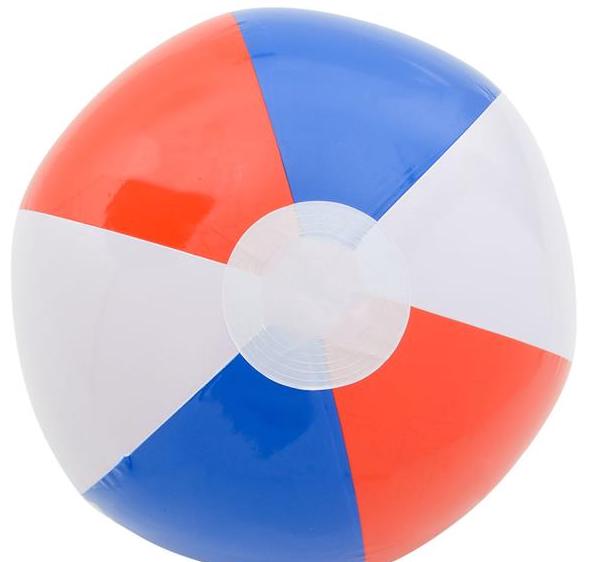 12 PACK  LARGE 16" STANDARD SIZE PATRIOTIC STAR BEACH BALLS 9137