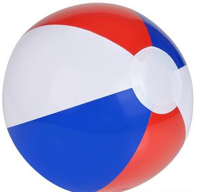 12 PACK  LARGE 16" STANDARD SIZE PATRIOTIC STAR BEACH BALLS 9137