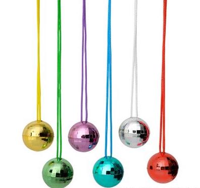 12 PACK 2 Inch Disco Mirror Ball Necklaces 1627