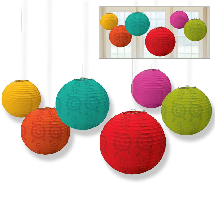 (6) Fiesta Cinco De Mayo Paper Lantern Decorations 9055