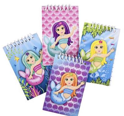 12 PACK 2.4"X3.6" MERMAID SPIRAL NOTEBOOKS M2012