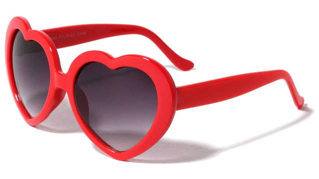 10 PACK Red Heart Shape Sunglasses Adult 100% UV Superior Quality 1015D